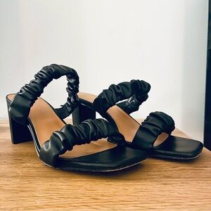Kensie Heeled Sandals Vegan Leather Size 7